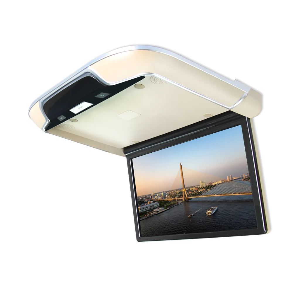 Bus lcd monitor 13.3inch Screen Android Flip down monitor Car Ceiling Mounted Monitor Bus LCD TV with MP5 USB