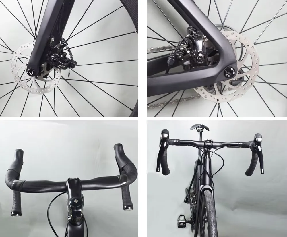 High-Performance Racing Road Bike with Carbon Fiber Frame Rims Forks Featuring  Shifter and 22 Speed Gears