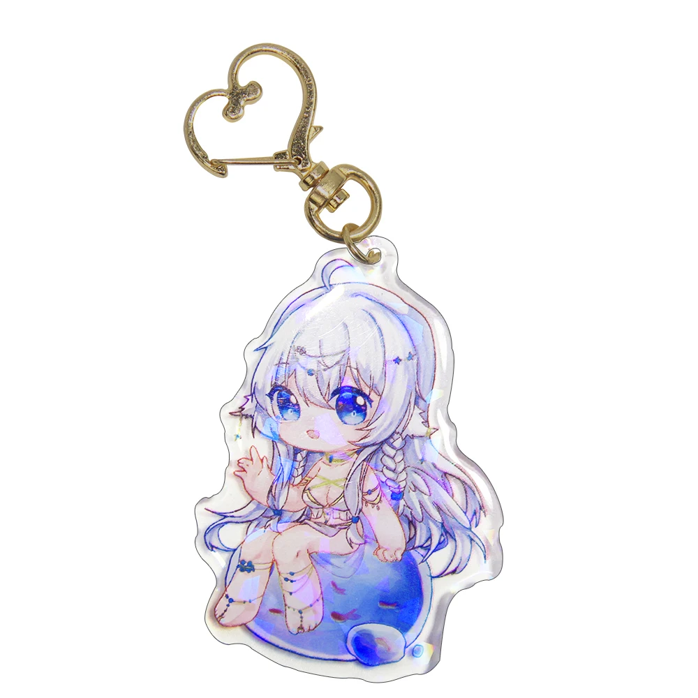 Акриловый брелок, милый брелок на заказ, прозрачный пластиковый брелок с лазерной резкой