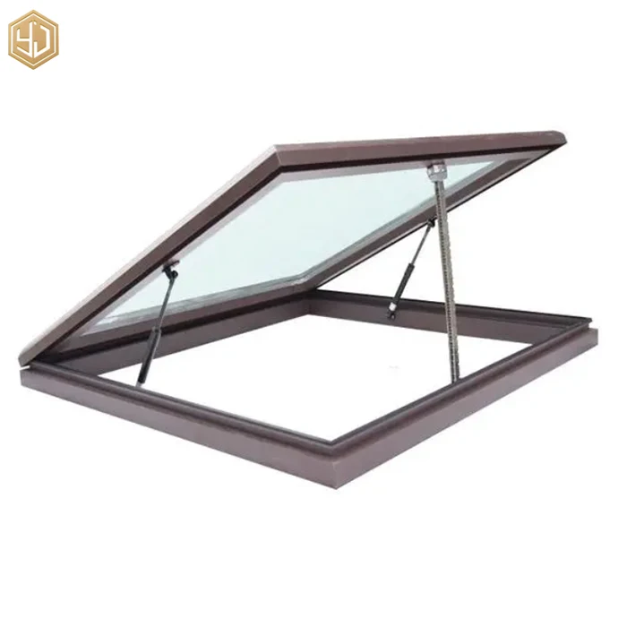 High Quality Aluminum Alloy  Electric Skylight  Window for House Tempered Glass Window