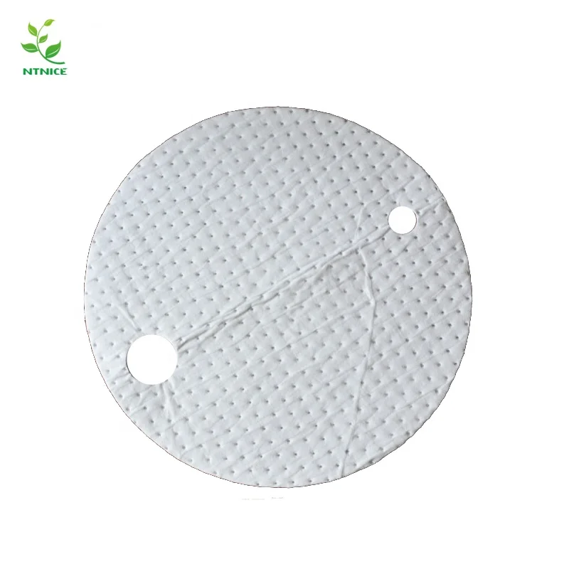 Barrel Top Absorbent Mat Oil Absorbing Pads White for Drum Top