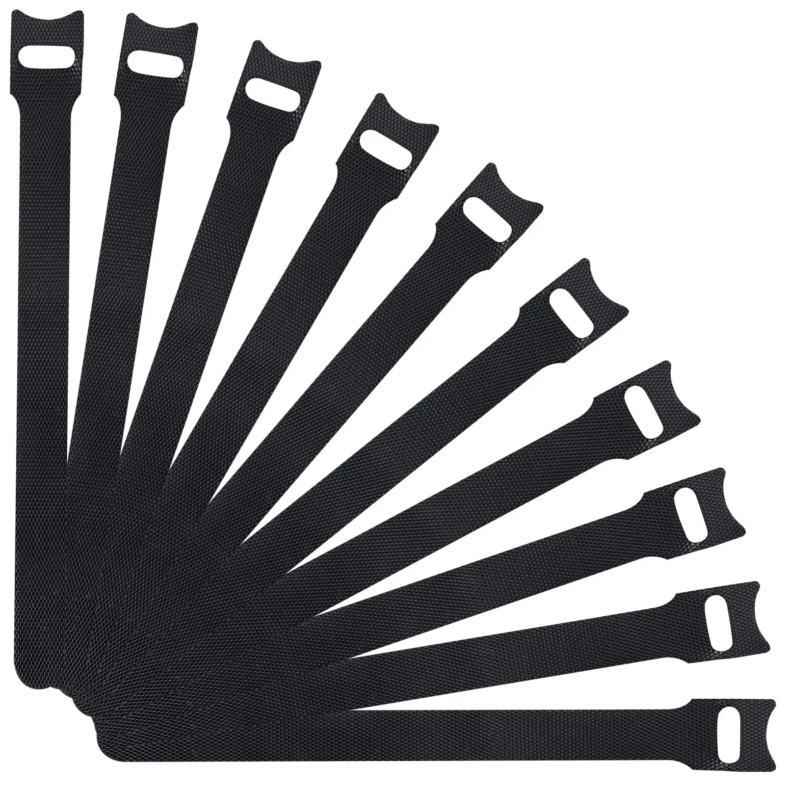 OEM 4 6 8 10inch Multi-Purpose Hook&Loop Cable Straps Wire Ties Cord Organizer Reusable Head Fastening Cable Ties With Velcroes