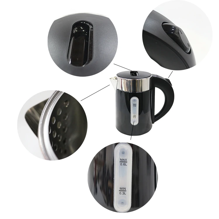 0.6L Электрический чайник 360 градусов основание отеля Электрический чайник бытовой беспроводной электрический чайник