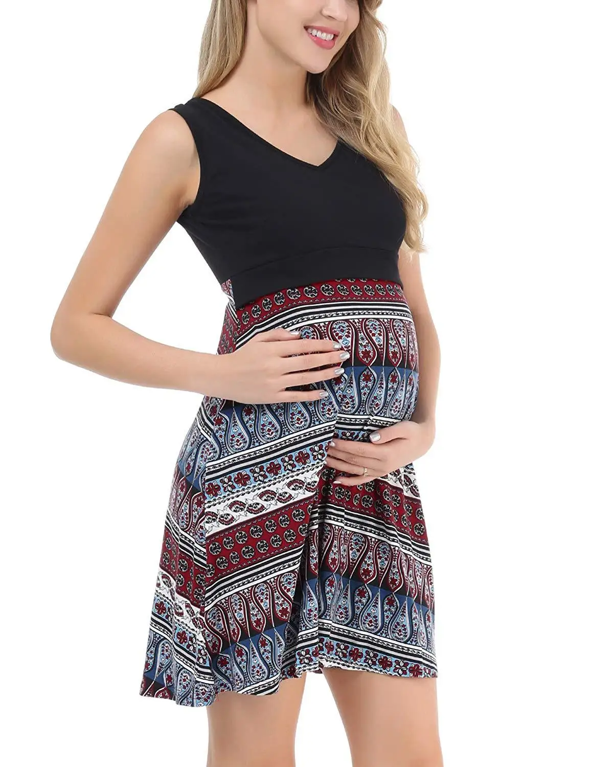 
Wholesale V-neck Sleeveless Loungewear Nightgown Maternity Nursing Pajamas Sleepwear For Pregnant Women 