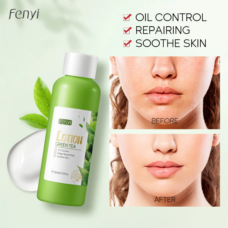 Skin Care Moisturizing Nourishing Oil Control Soothing Natural 100ml Green Tea Body Lotion