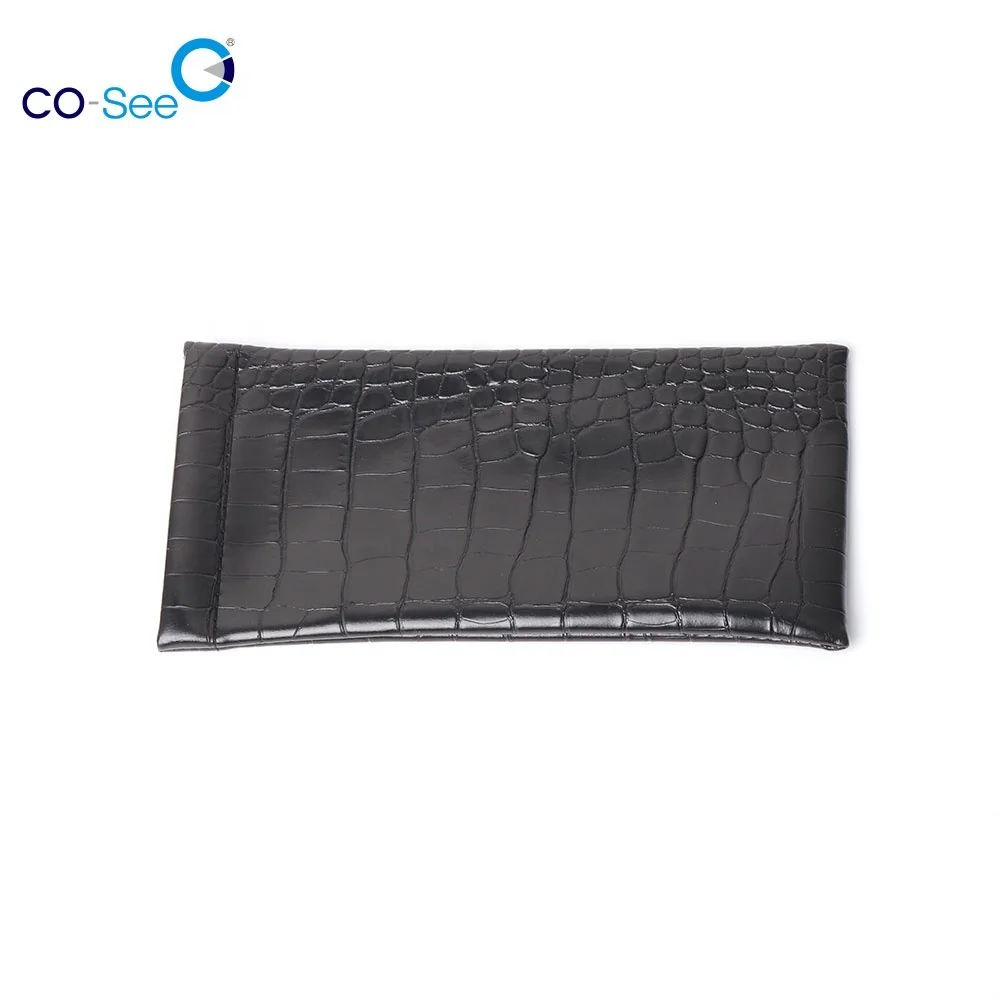 Portable Leather Soft Glasses Case Squeeze Top Spring Sunglasses Pouch Eyeglass Holder Storage