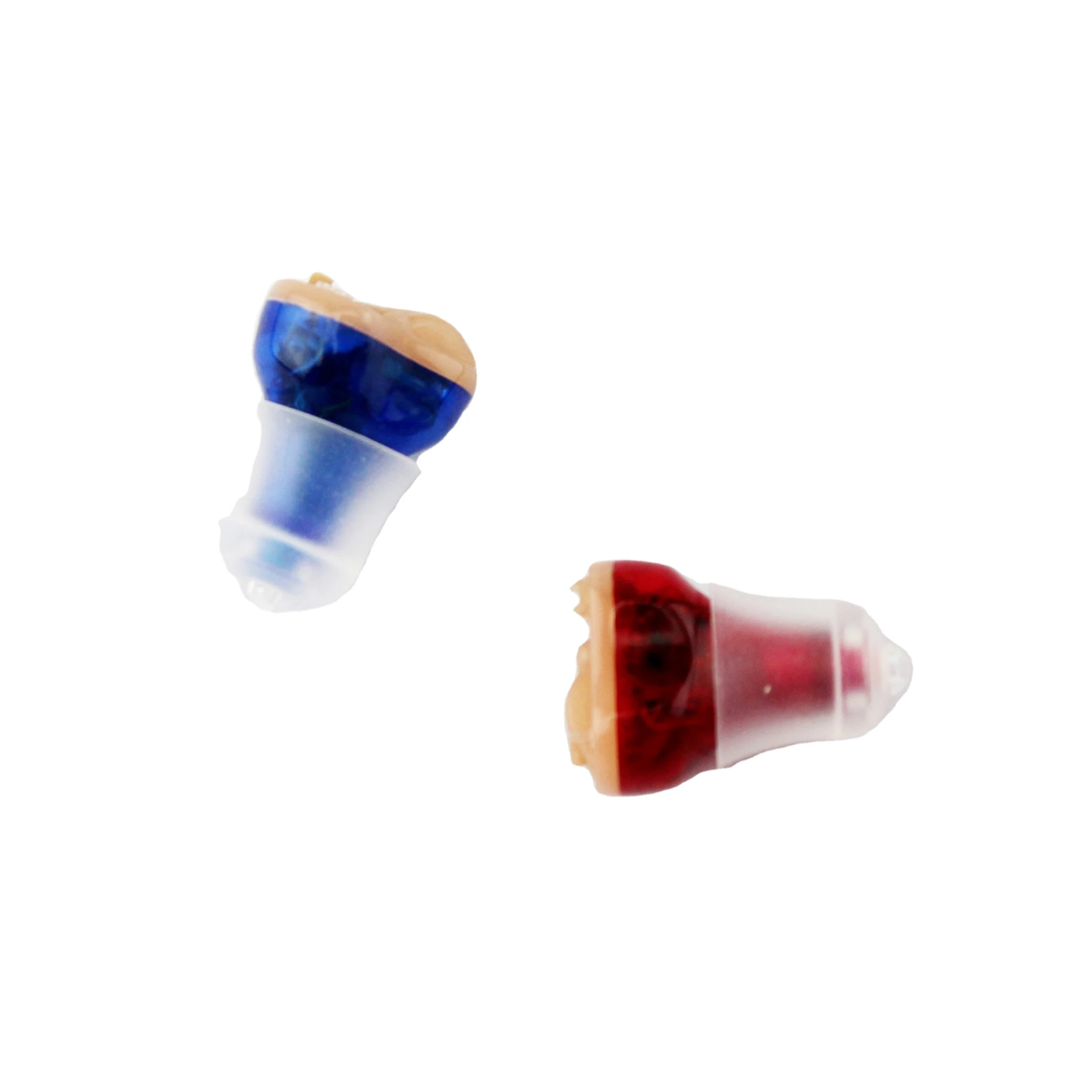 Invisible Digital Hearing Aids for Hearing Loss with Blue and Red Beige Colors Hearing Aids for Seniors