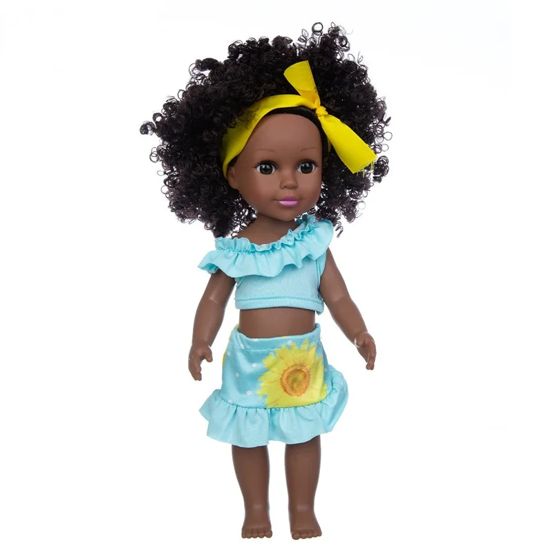 Wholesale Cute African African Silicone Reborn Black Doll Suitable For Children