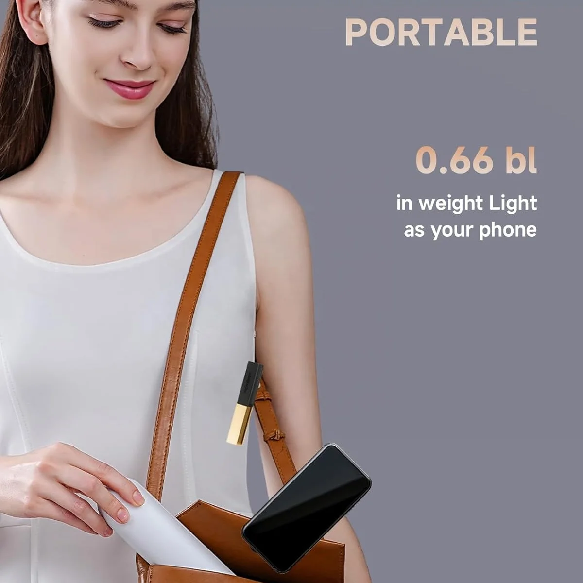 Wireless White Hair Straightener Comb 9600mAh Type-C Rechargeable Portable Negative Ion anti-scald Hair Straightening Comb