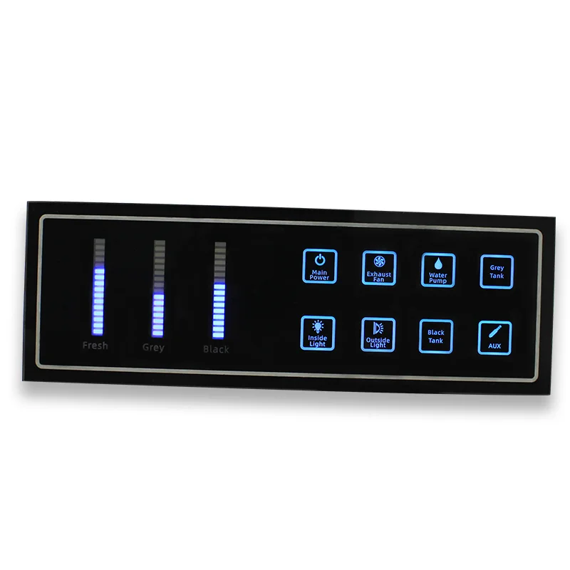 TYTXRV RV High Quality Switch Control Panel Water Level Display Panel 8-way 3-way Water Level Switch Control Panel
