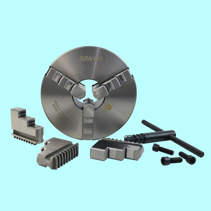 Machine tools K11 type K11-250 Type 3 jaw Self-centring Cylinder Center mounting Lathe Chucks For CNC