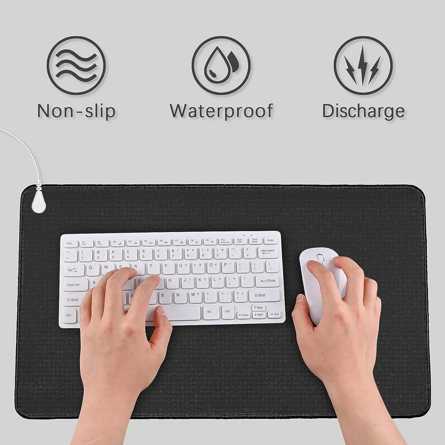 Grounding Conductive Rubber Leather Material Mat Less Odor Grounding Mat for Earthing Connect with Cord