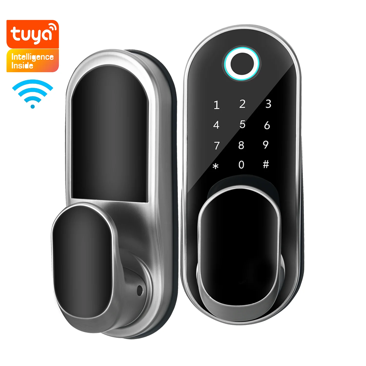 high quality smartphone rfid contactless ttlock google /alexa smart latch luxury Punto muerto wifi deadbolt lock