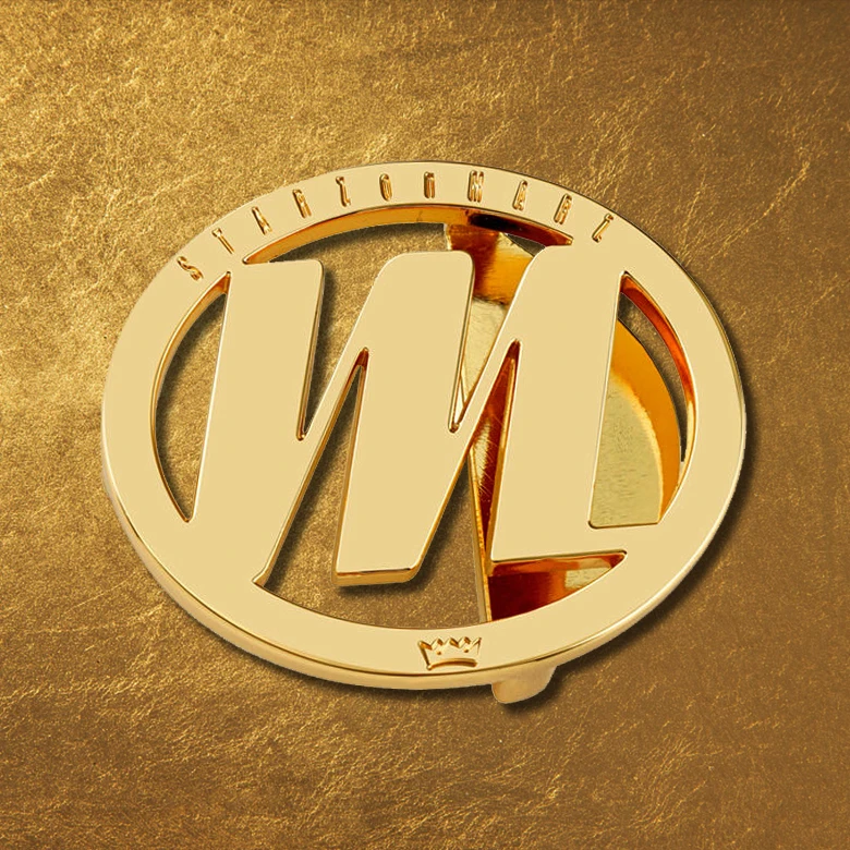 Custom Simple Fashion Design Letter Belt Buckle Custom Metal Belt Buckles with Leather