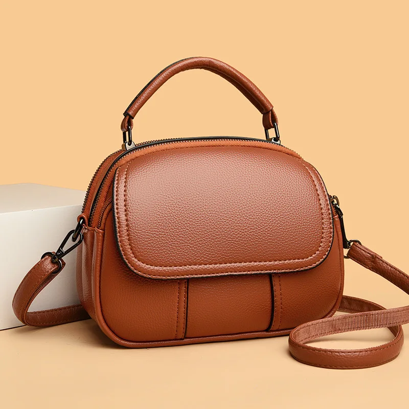 2024 new leather pu Lightness small crossover cross body bag for ladies fashion and high quality handbags