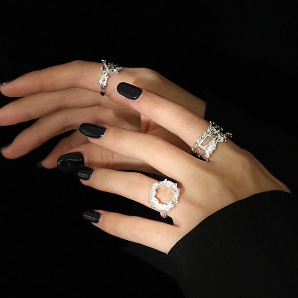 Luxury Silver Rings 925 Rhodium Women Jewelry Baguette Cut Zircon Diamond Rings 925 Sterling Silver Wedding Rings