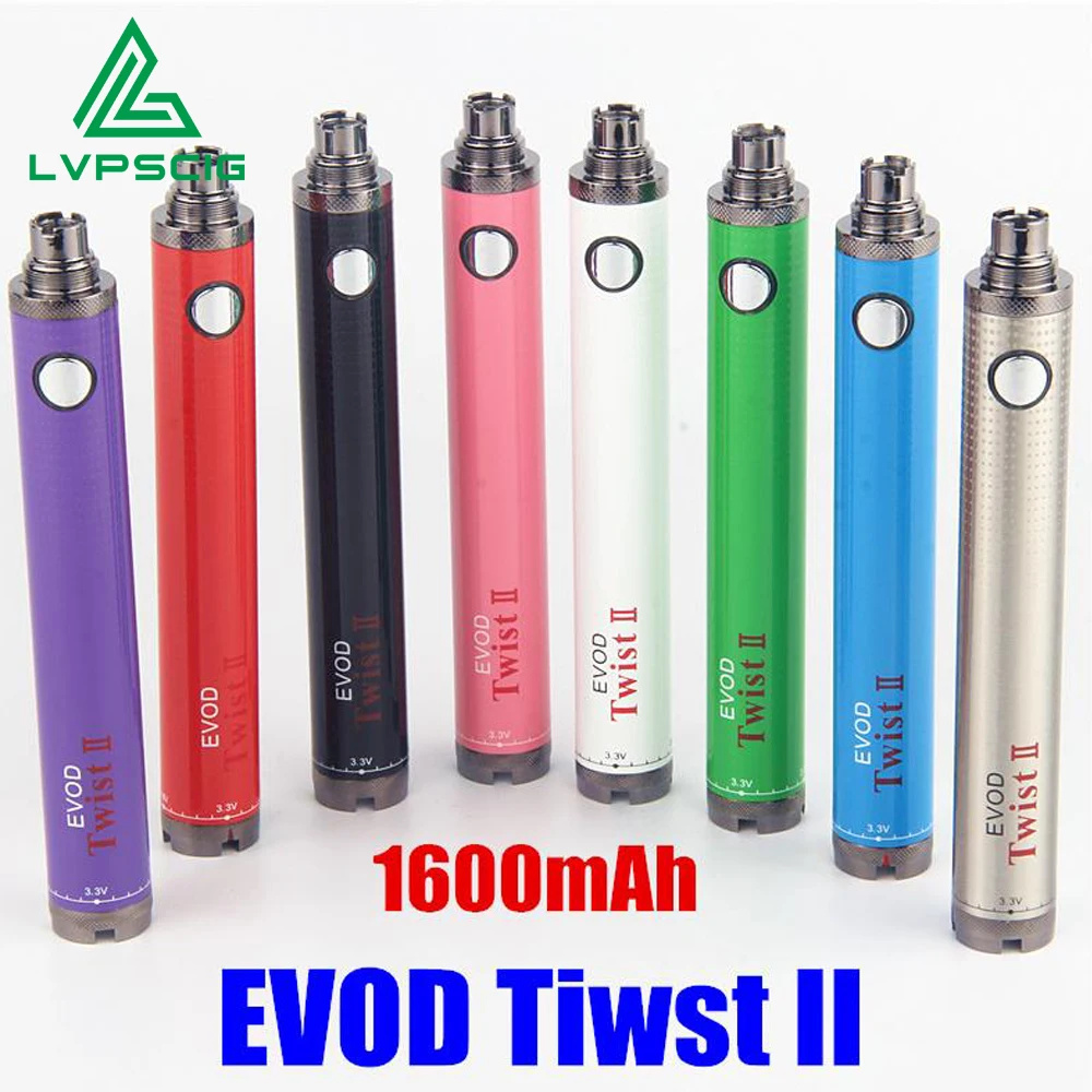  LVPSCIG оптовая продажа Evod Twist 2 батарея OEM электронная сигарета II переменного напряжения 3 3-4 8