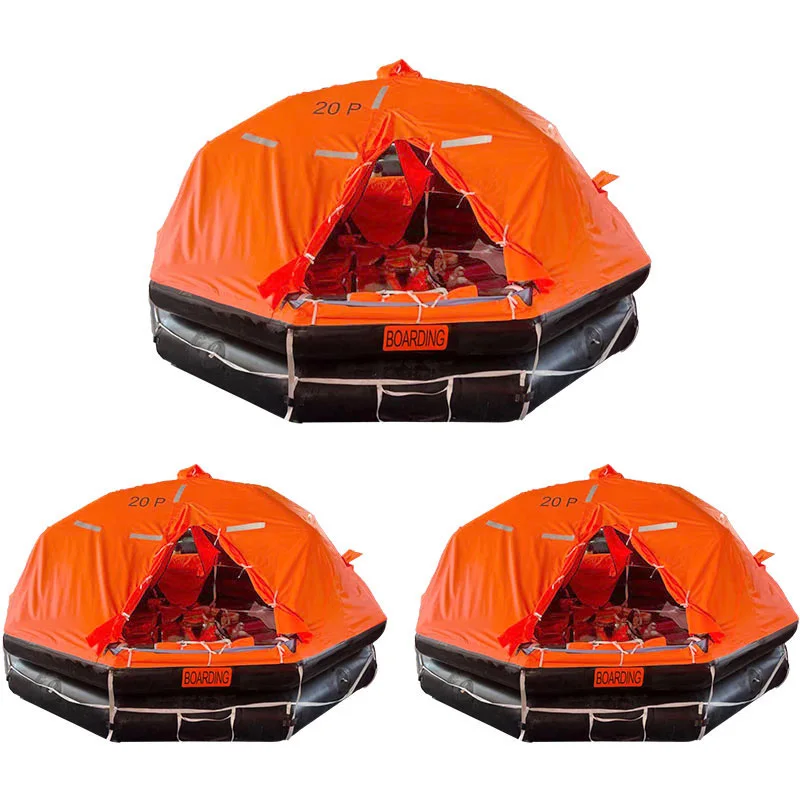 Quality Guaranteed Inflatable Liferaft of Devit-launched Type for Marine Escape