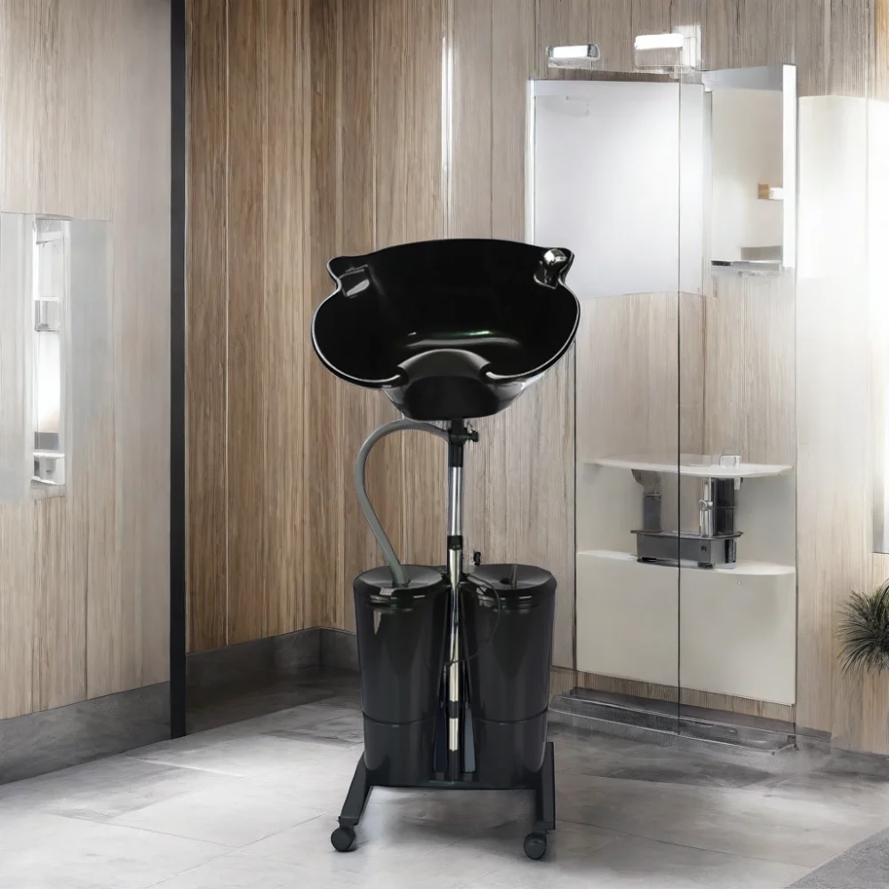 Salon Furniture Hair Wash Basin and Chair Barber Shop Shampoo Sink