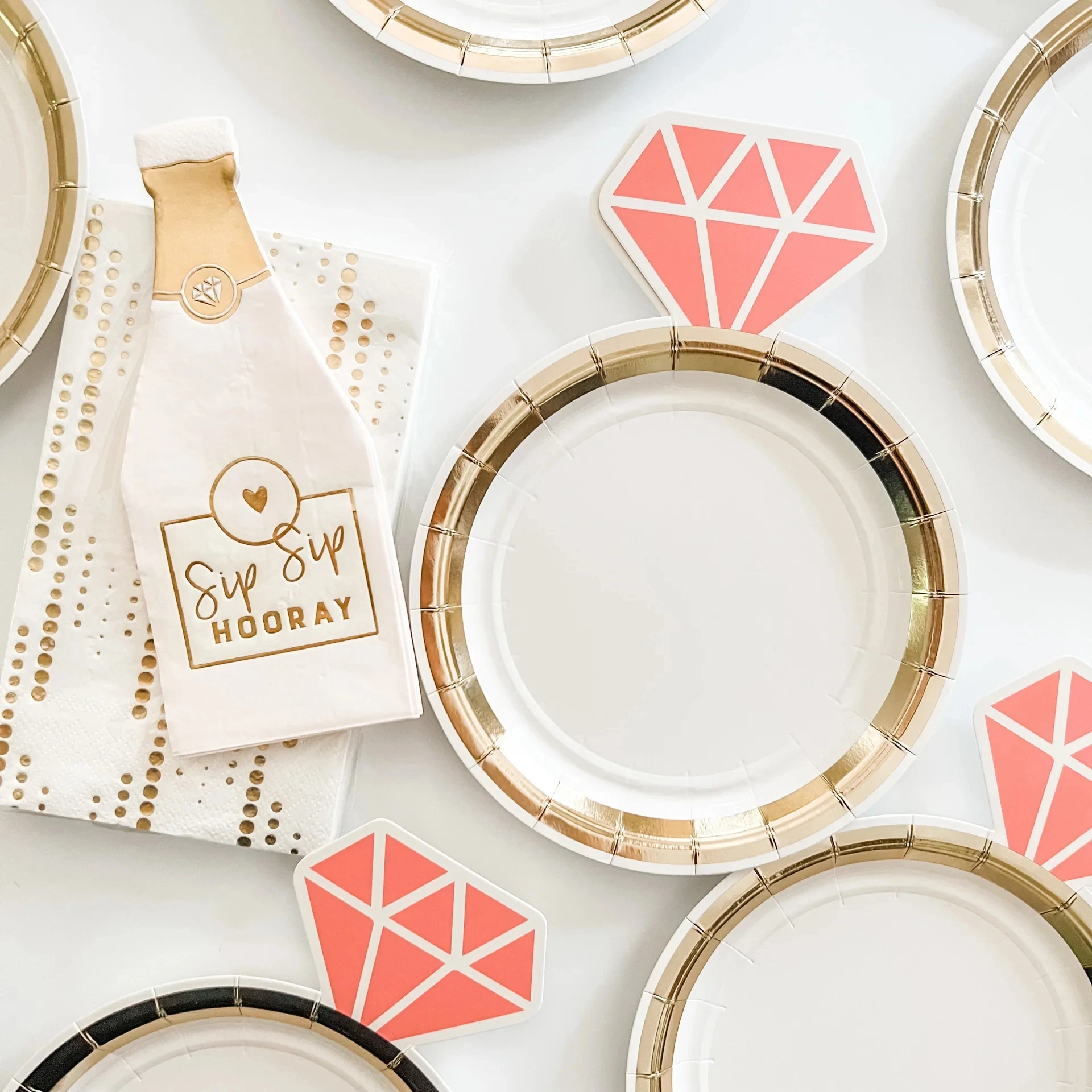 Ring Shaped Paper Plate hen party bridal shower bachelorette party plates