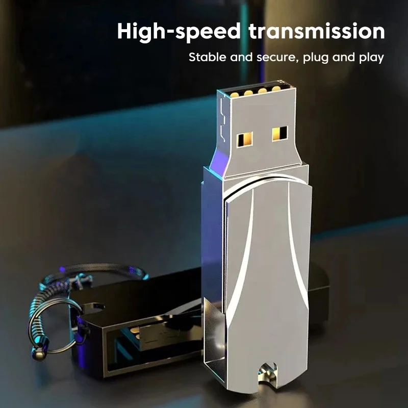 High Speed Pendrive 2TB USB Stick Metal Car USB Flash Key Drive External Memory Disk For Laptop Desktop 512GB USB Pen Drive