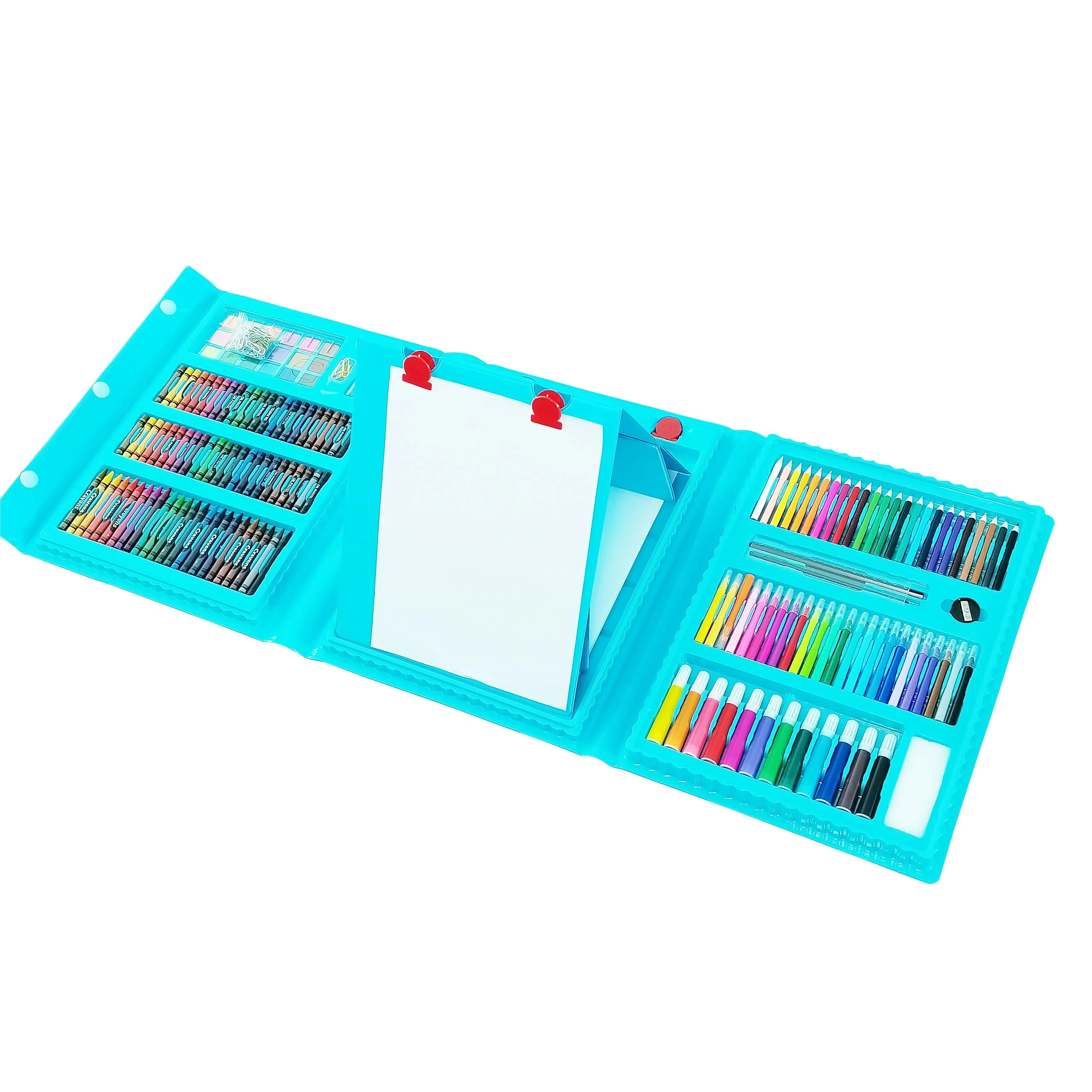 Wholesale 208-Piece Trifold Easel School Kids Drawing Art Stationery painting Set