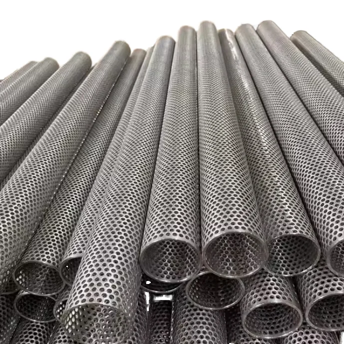 Custom Metallic Industrial Filtration Equipment 201/304/316 Stainless Steel Wire Mesh Cylinder Perforated Filter Tube Handle