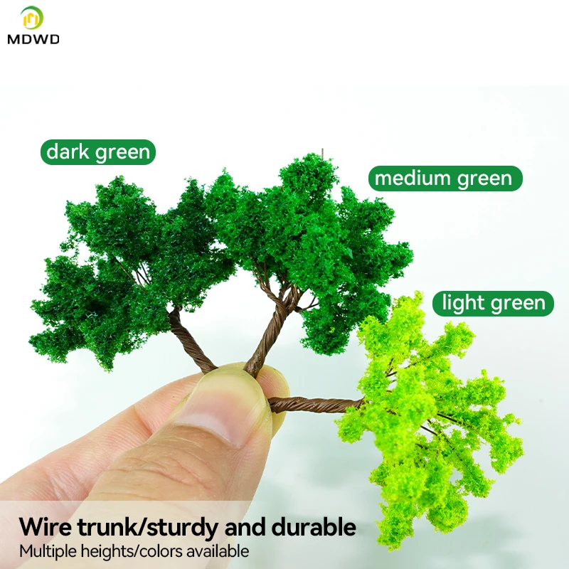 3cm 4cm 5cm Spring   Green  Handmade Wire Model Tree  For O HO TT N Scale Forest Model Miniature  Artificial Layout