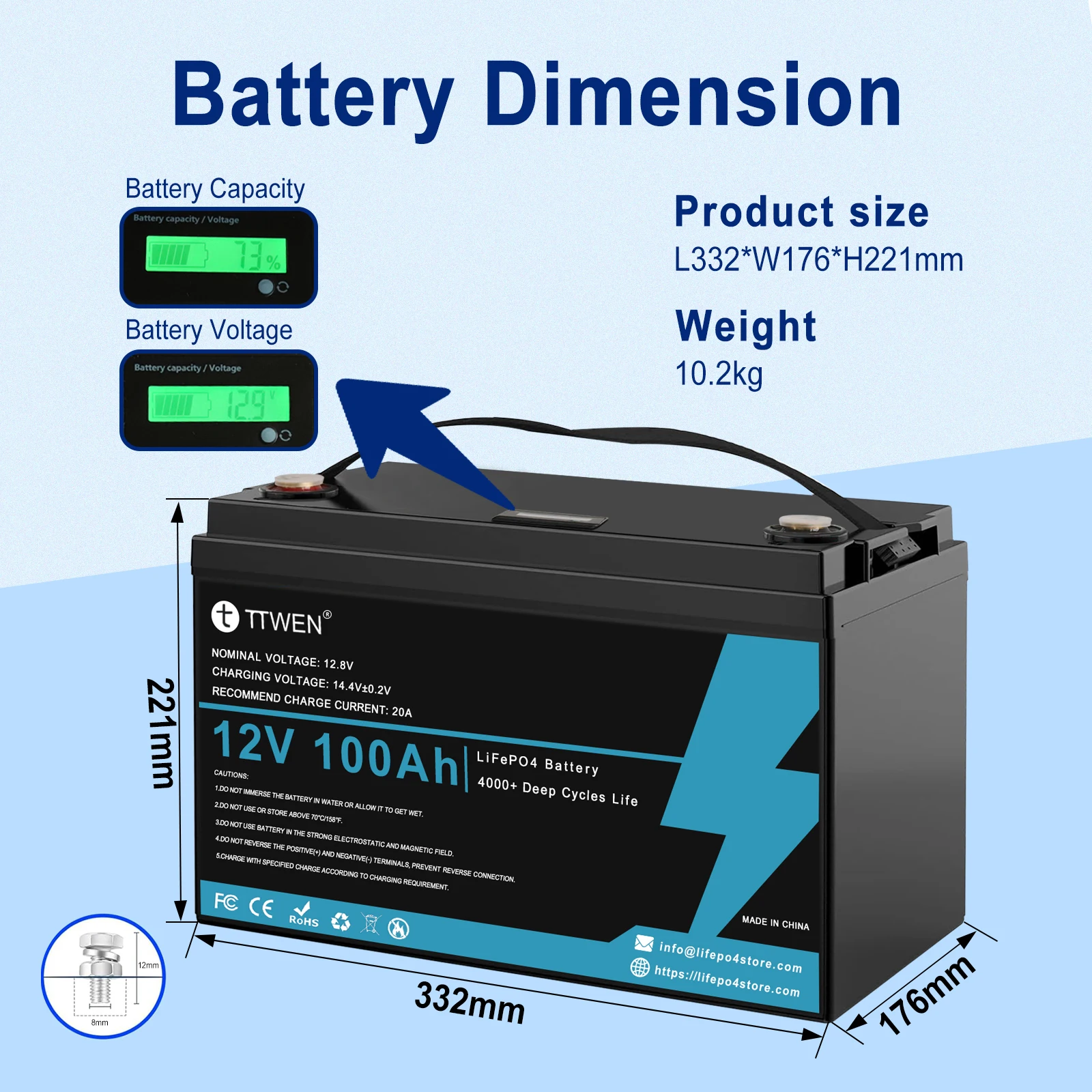 12 Вольт 100 Ах батарея Lifepo4 v 100ah литий-ионные батареи 8 300ah V 24V литиевая 200ah