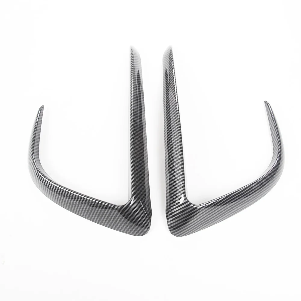 Carbon  Fiber Fog Light Trim Eyebrow Trim Front Fog Light Cover  fit for 2020-2022 tesla Model Y Decorative Accessories