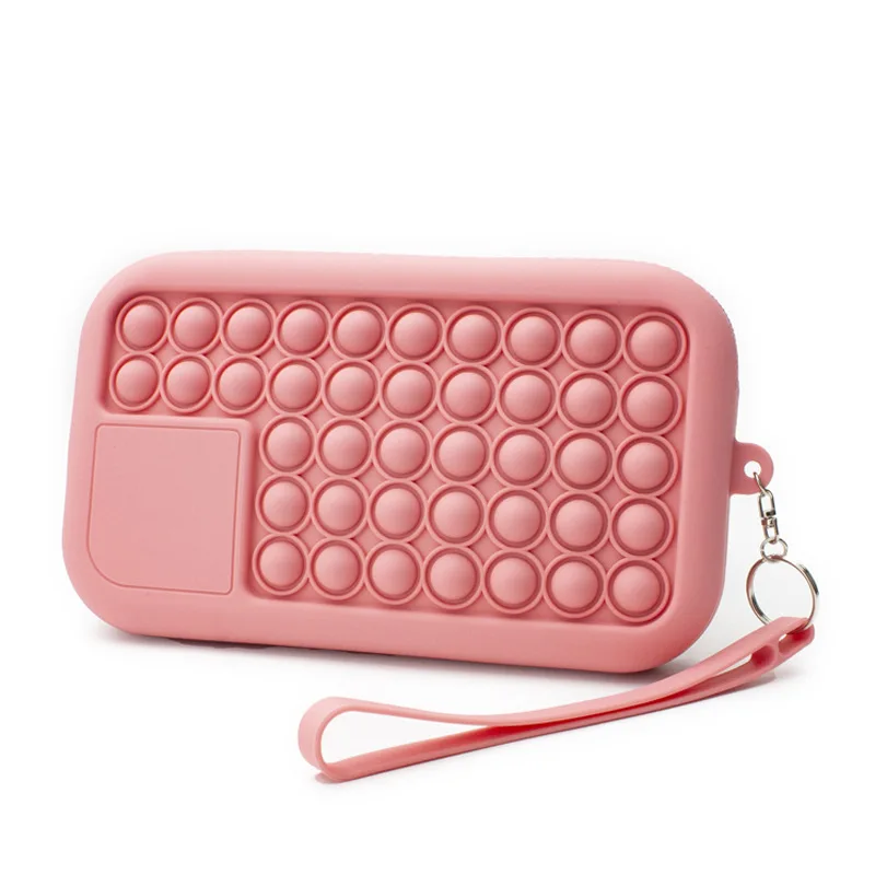 2024 hot sale factory New square fun silicone portable makeup storage multi-purpose pencil case