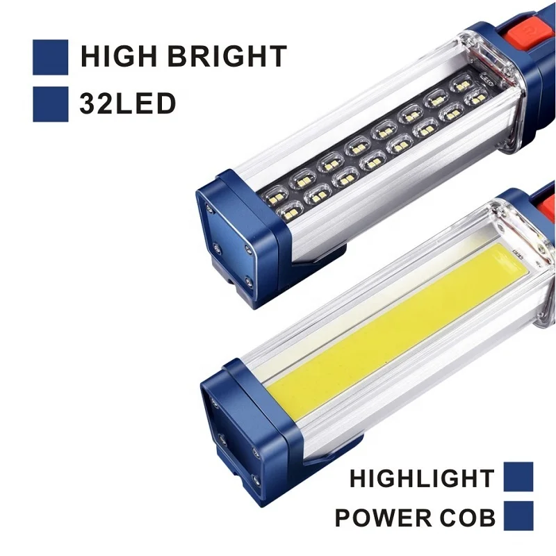 good quality 10W COB Portable Working Lamp USB Rechargeable led Work Light with Magnets