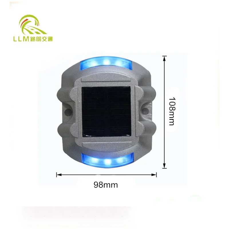 Horseshoe Shaped 106*95mm Solar Road Stud Solar LED Flashing Light Aluminum Cat Eyes Road Stud Light Road Marker
