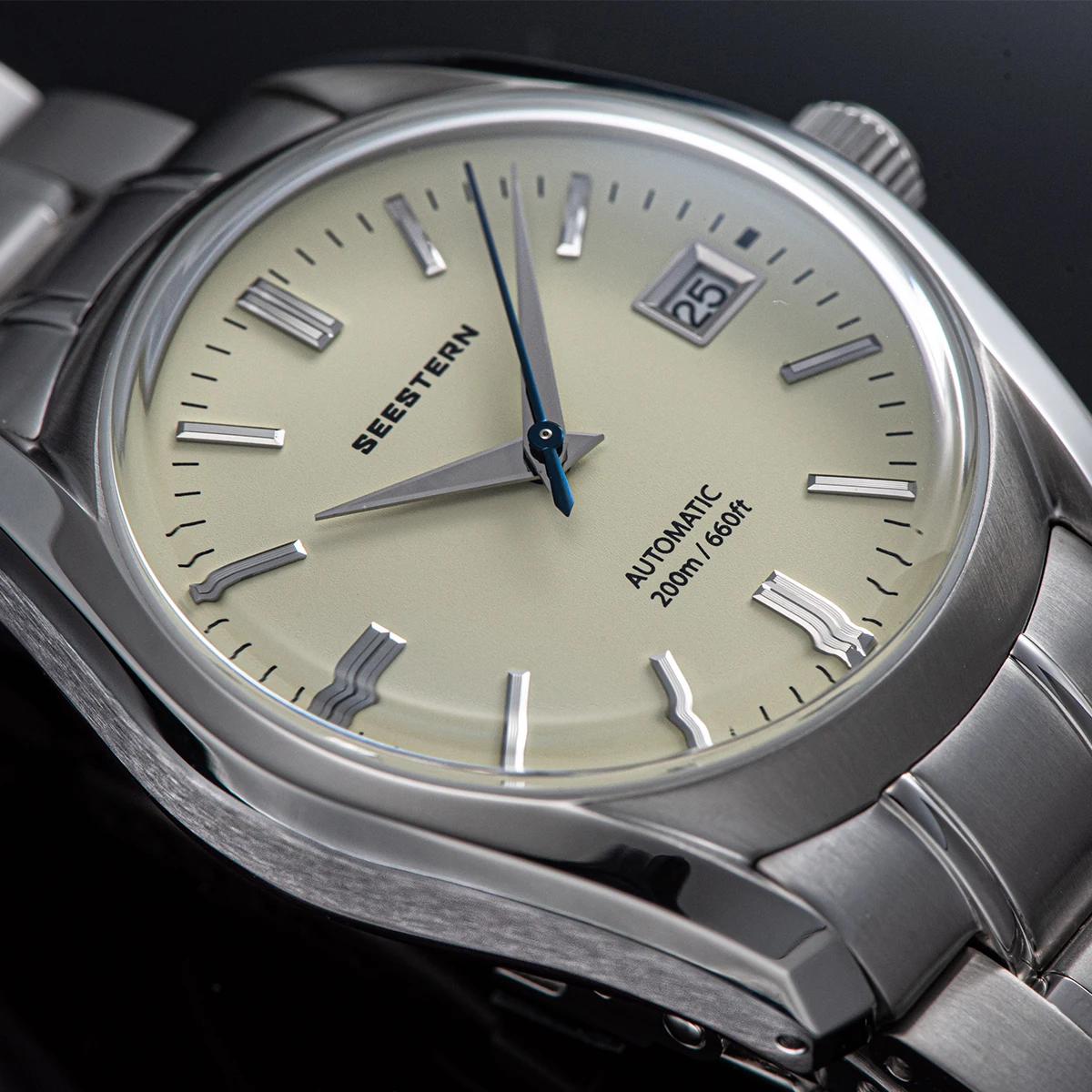 Free ship Vintage Luxury 316L retro stainless steel dome sapphire NH35 automatic mechanical dress 20atm watch men for sale