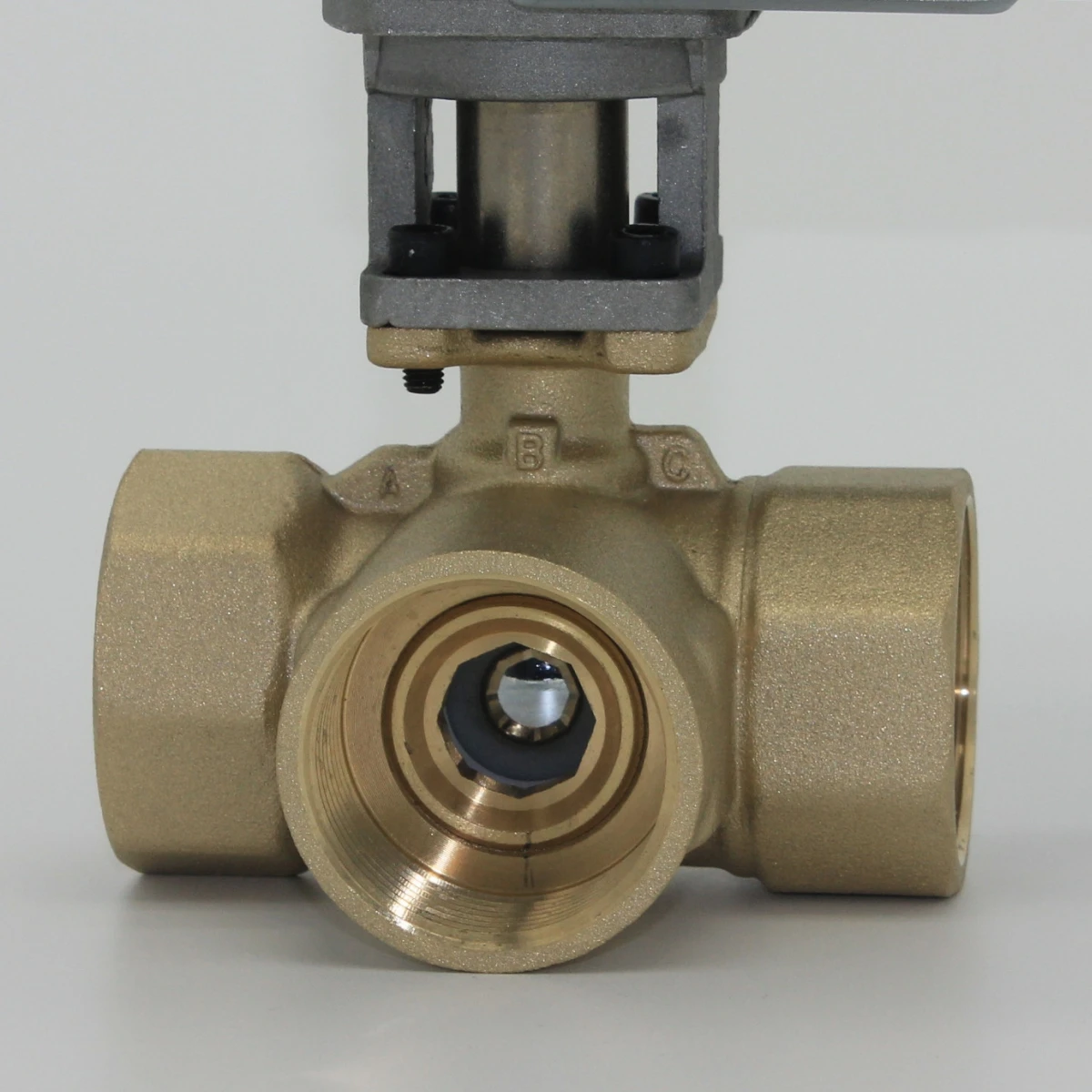 1-1/4 inch three way 220V Motorized Ball Valve with Brass Valve Body