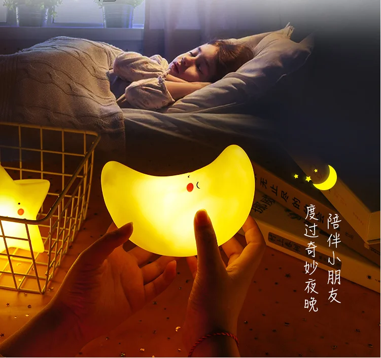Factory Price Animal Soft Toy Sleep Night Light Mini Cartoon Baby Night Lights For Kids
