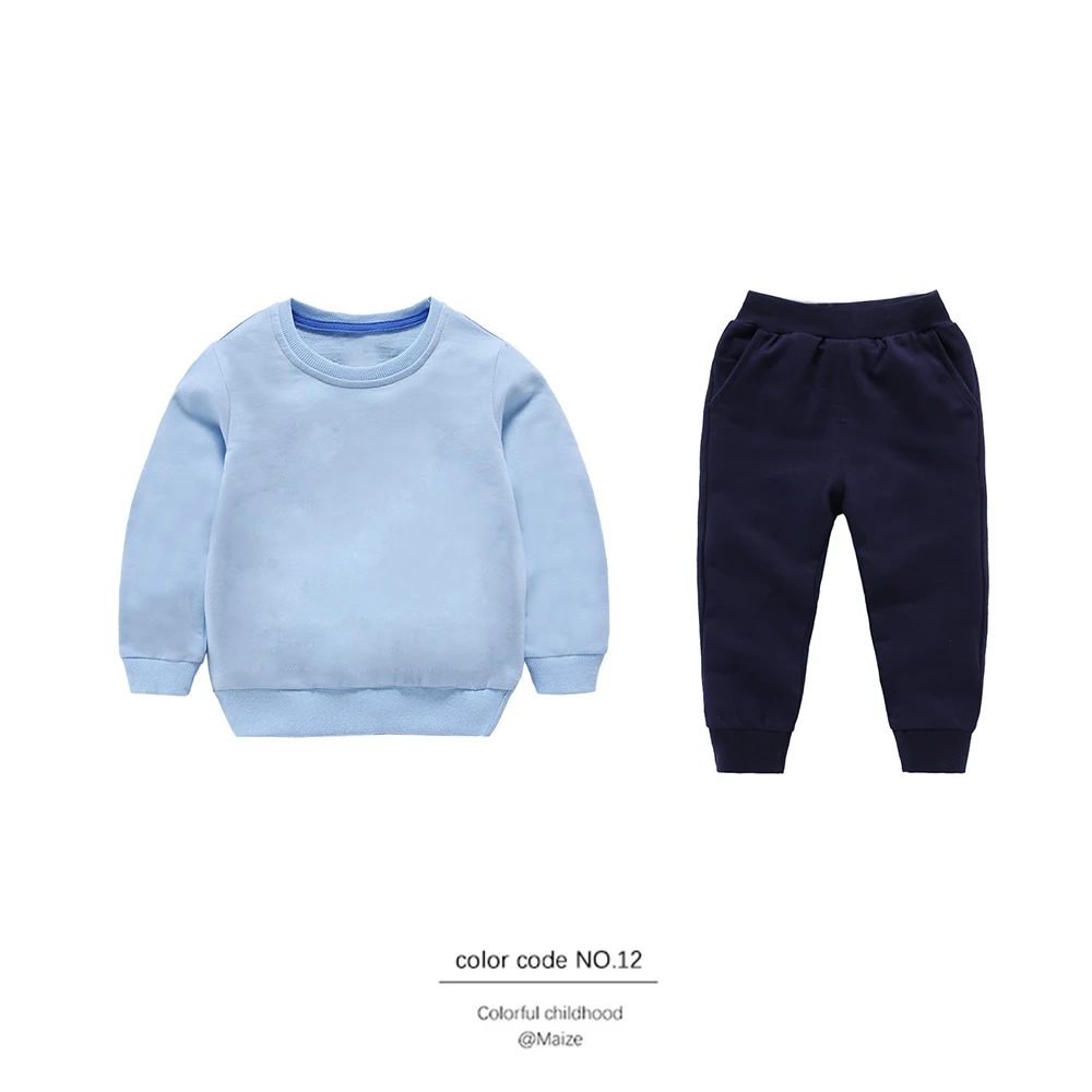 Комплект детской одежды из 2 предметов, топ из 100% хлопка, рубашка и спортивные штаны, комплекты одежды, комплекты детской одежды для мальчиков и девочек