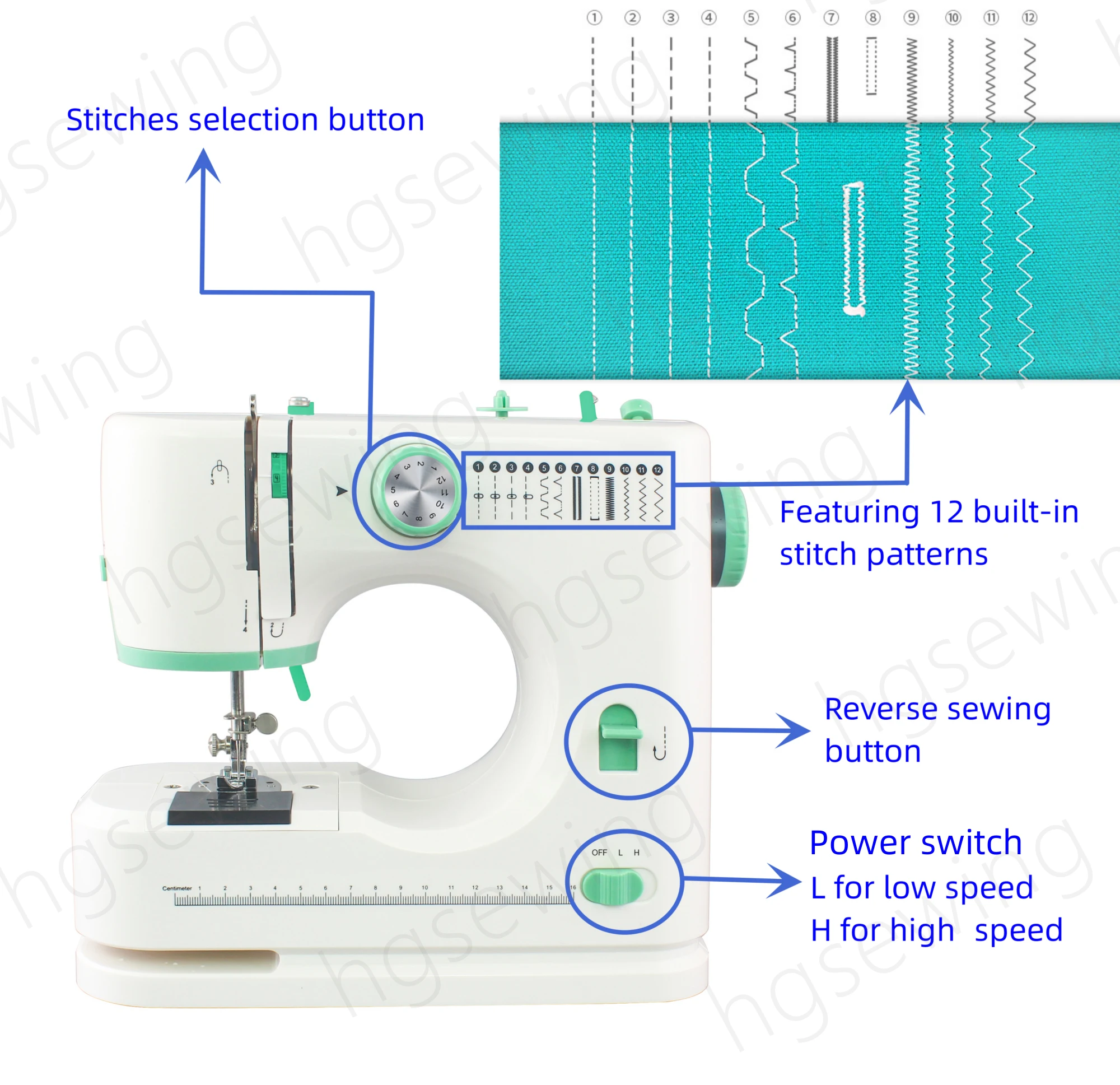 VOF apparel machinery FHSM-520 your Best choice clothes machine sewing electric mini sewing machine with overlock function