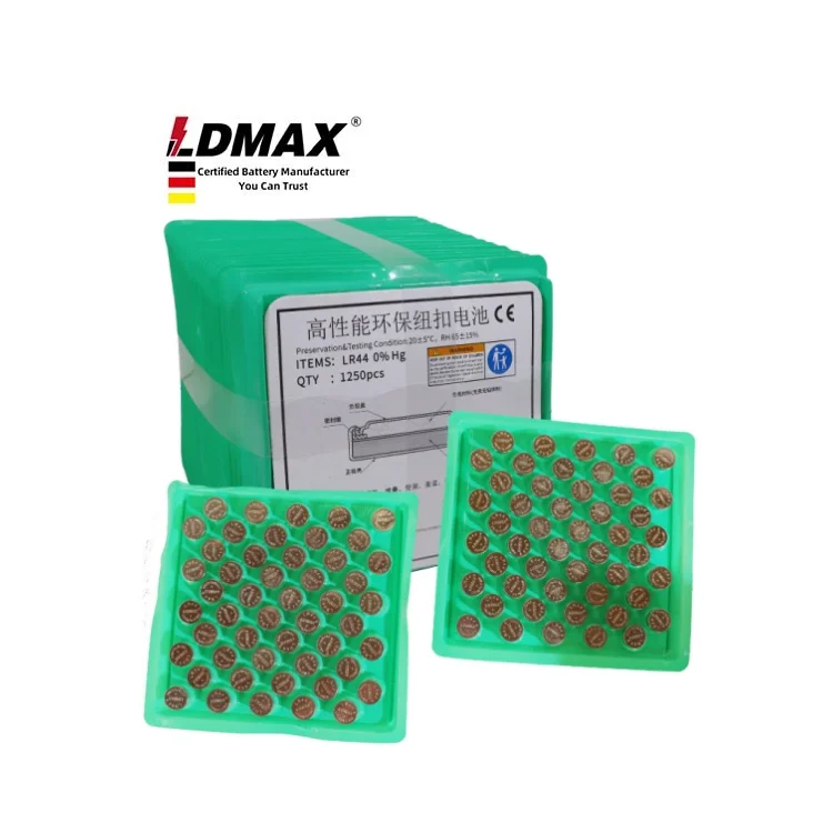 LDMAX 50 Big pack Power Anti-leak Button Battery LR44 L1154 A76 GP76A 357 303 1.5v lr44 AG13 Alkaline Button Cells for Led light