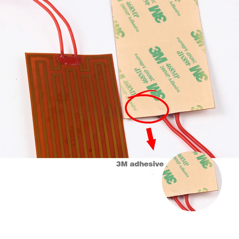 customized 5v 12v 24v 36v 48v industrial electric adhesive pi heating film flexible kapton polyimide heater
