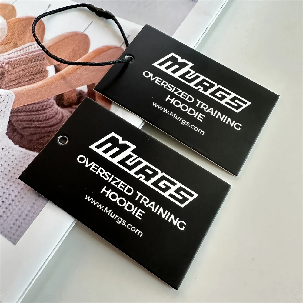 Eco Friendly Custom Hang Tag For Clothing Brand Logo Garment Cardboard Swing Hangtags Label