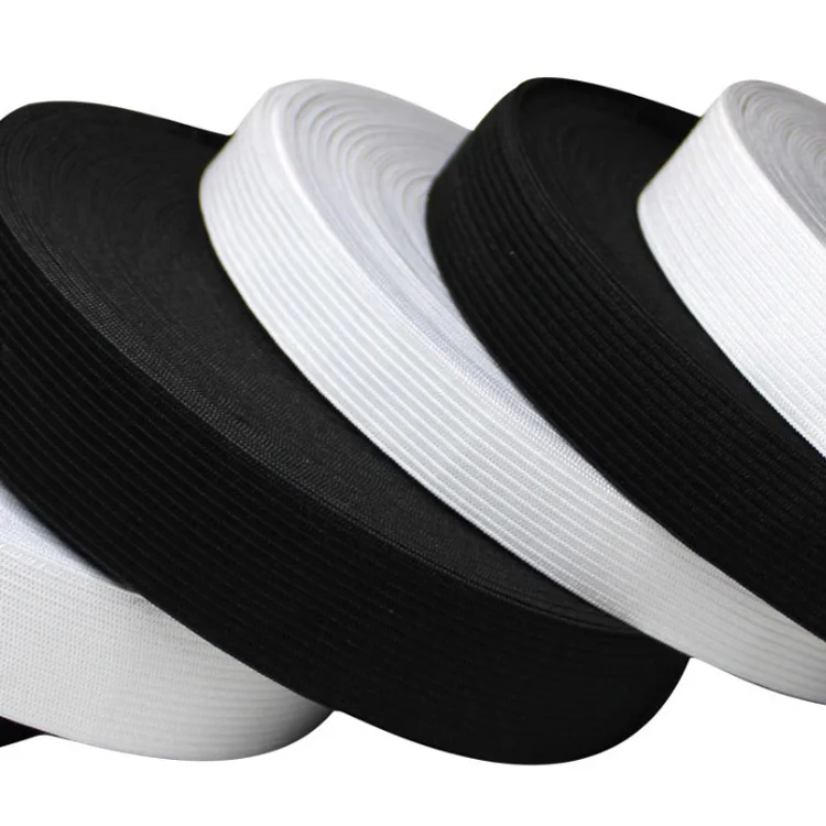 
MSQT022 Popular Direct SaleHigh Elasticity Breathable Sewing Knitted 2CM Plain Weave Elastic Band 