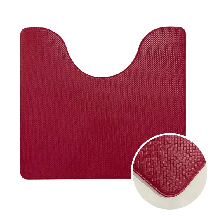 5-8mm waterproof hot sales  plastic anti slip easy cleaning solid color toilet mat
