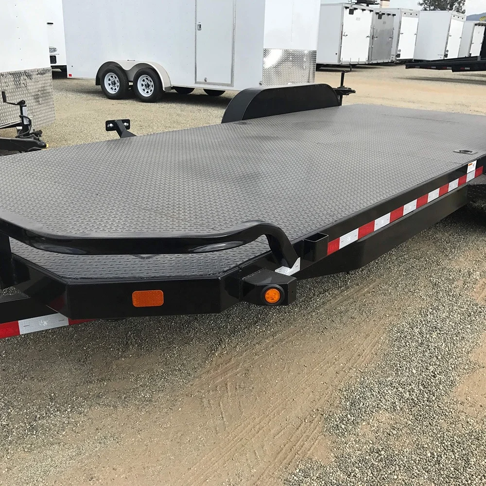 Best aluminum car hauler transport  3 car hauler trailer with car wheel strap