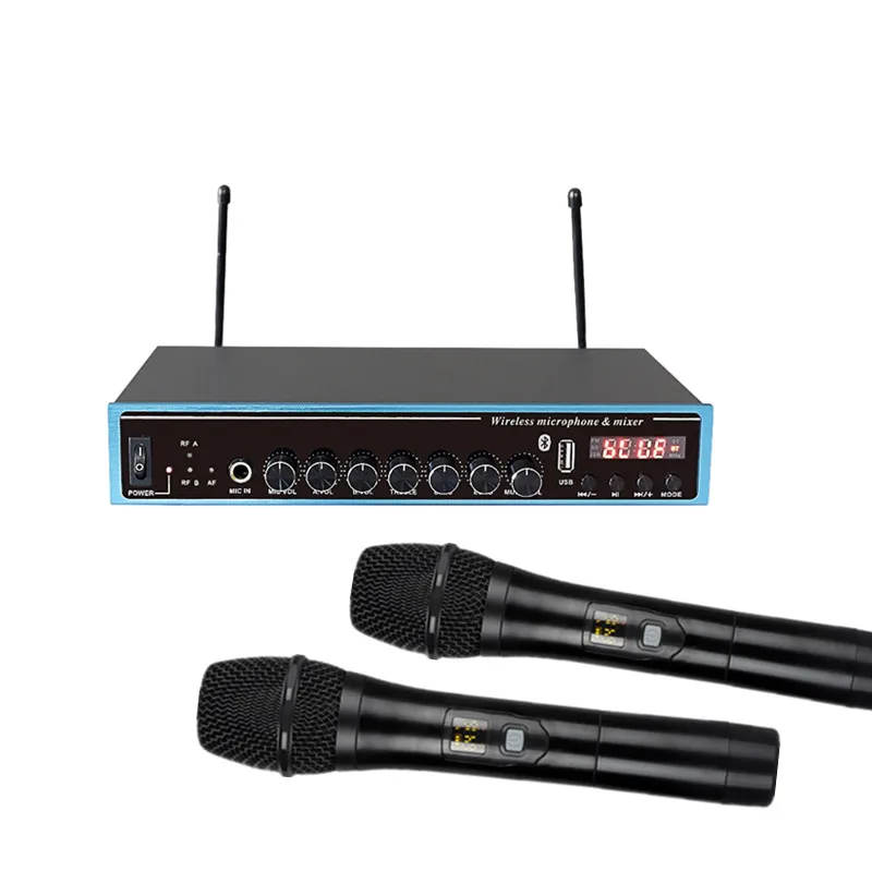 EPXCM Induction UHF microphone one for two KTV family performance wireless microphone