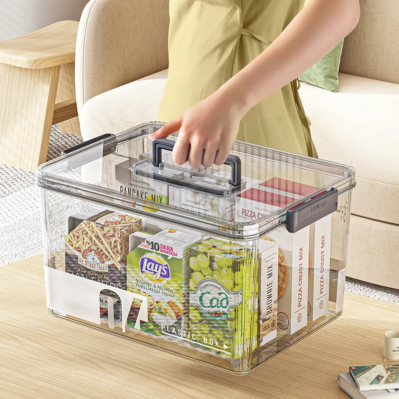 Customizable Storage Box Transparent Sundries Toy  Large Organizing Bin
