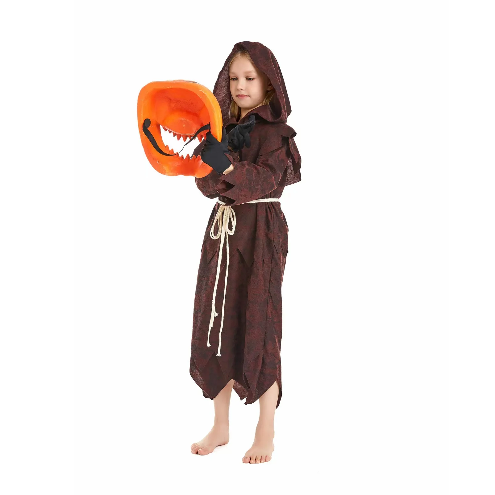 2023 Latest Halloween Cosplay Scary Scarecrow Pumpkin Head Masquerade Costume Halloween Costume