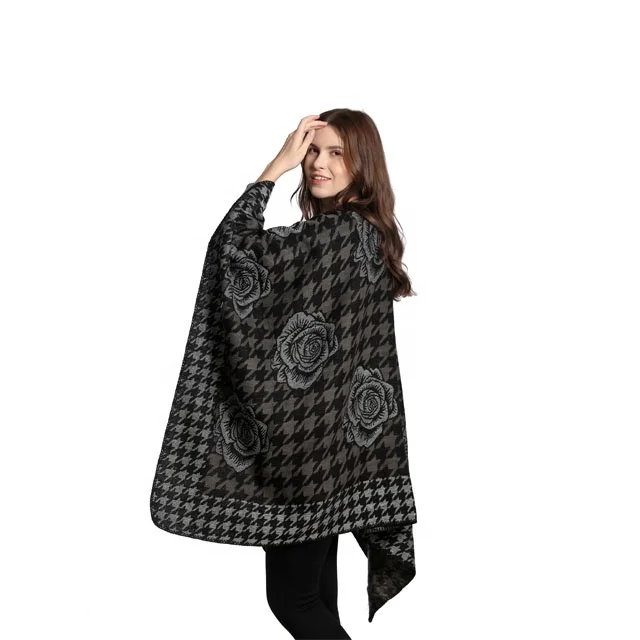 National Style Shawls Personalized Poncho Rose Pattern Make Your Own Shawl Unique Gifts Free Sample