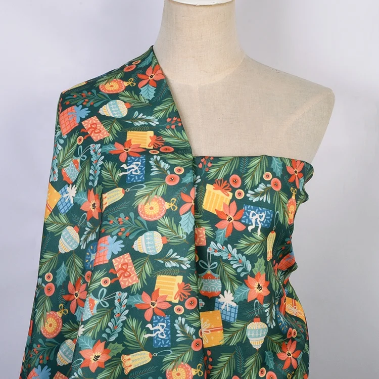 textile manufactures print custom design on fabrics christmas gift wrapping 600d oxford fabric