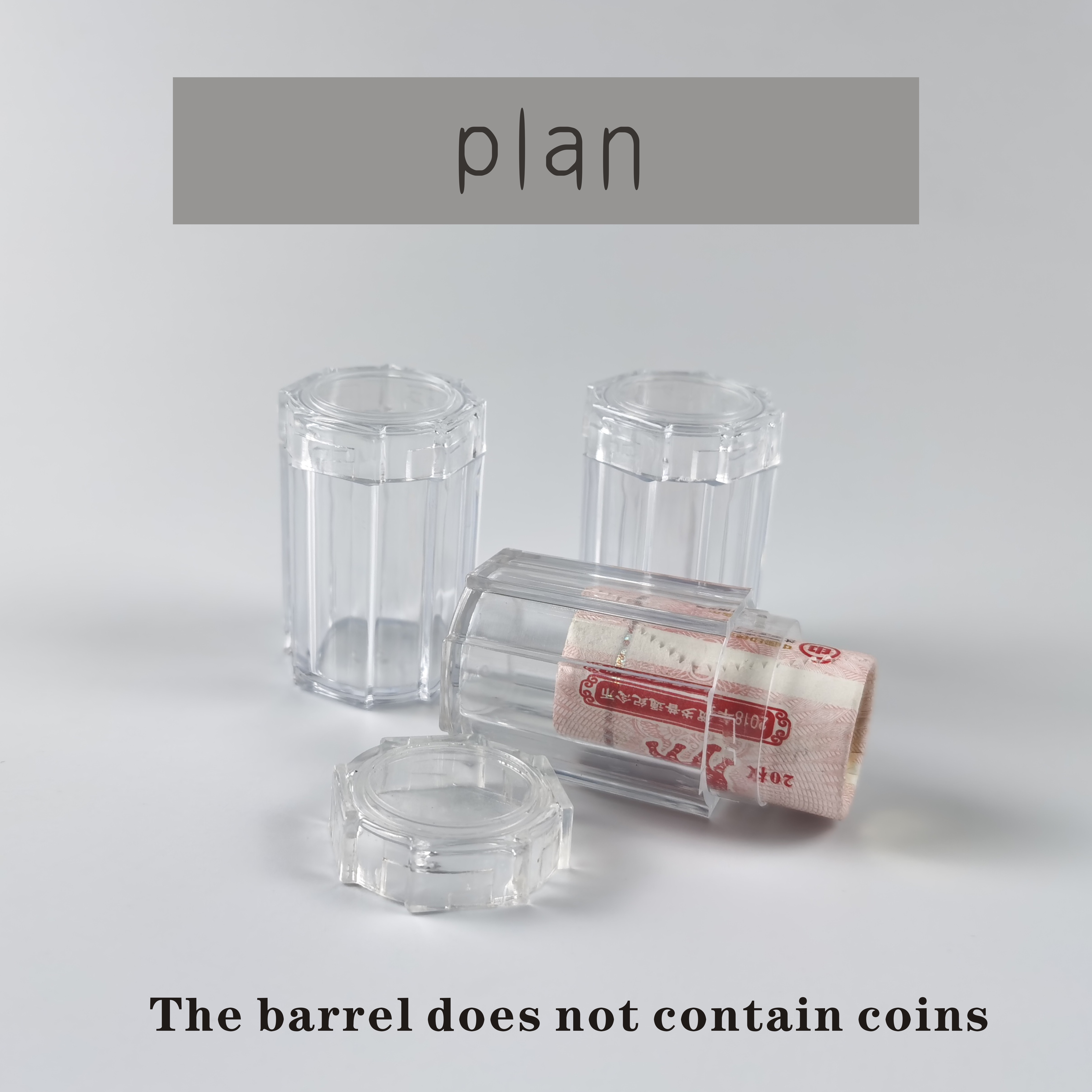 Prevent Damage Gross Ware Tool27mm Protective Tube Holder Transparent Plastic Coins Storage Bottle Tube Coins Collect 1PC